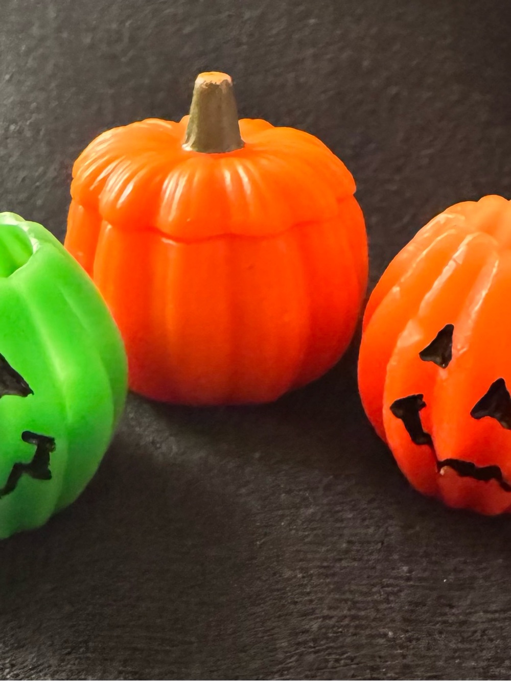 Vintage Halloween pumpkin candles-set of 3